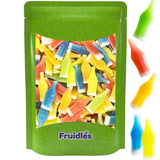 Fruidles Original Wax Bottles Candy – Non-Melting Party Favors for Kids' Birthday Treat Bags, Resealable Half Pound Bag