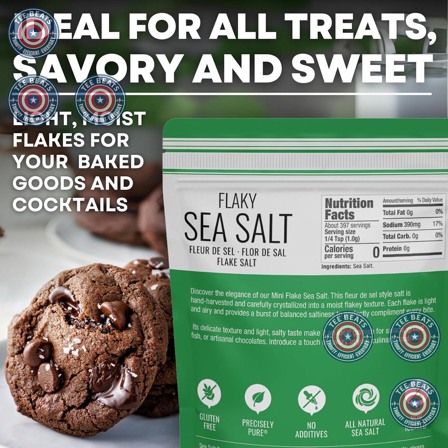 Sol de Baja Sea Salt Flakes, 7 oz – Additive-Free Finishing Salt for Whole Food and Clean Eating Recipes
