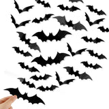 DIYASY Halloween Bat Decorations 120 Pcs Rainproof 3D Stickers for Trick or Treat Porch Patio and Haunted House Venue