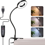 Foneso Clamp Light for Bedside Table – Romantic Valentine's Day Gift for Her, Memory Function and 30 Brightness Settings for Reading