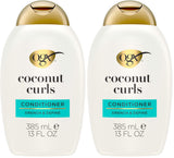 OGX Quenching + Coconut Curls Conditioner – Simple Curl Care for Uncluttered Vanities, 13 fl oz