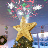 DG-Direct Sparkling Star Tree Topper with Built-In Projector Lamp – Child-Friendly Holiday Light Show for Family Living Spaces