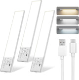 FBY Under Cabinet Lights, Auto Shutoff Motion Sensor for Stairways and Hallways, Rechargeable Battery Powered LED Safe Lighting