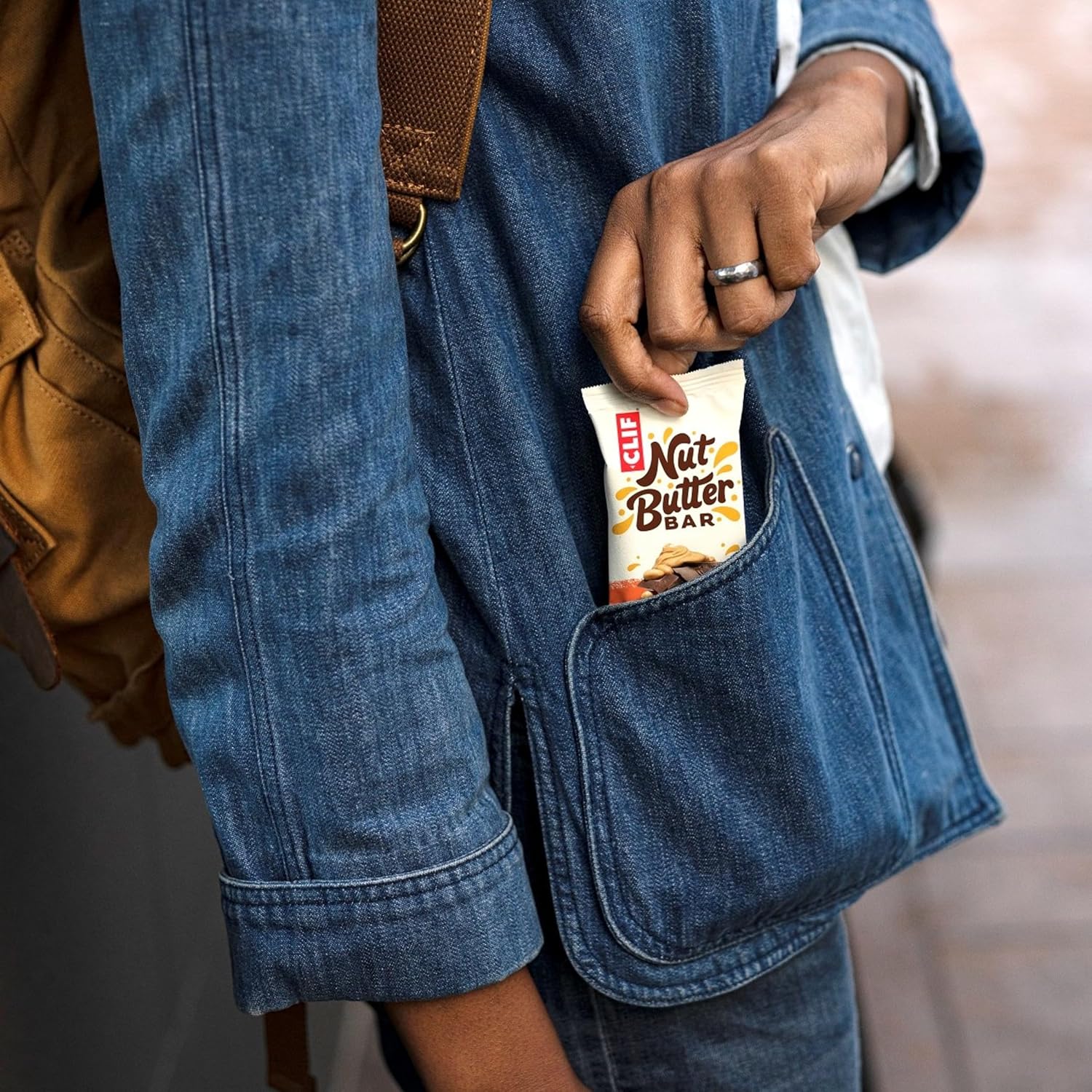 CLIF Nut Butter Bar Peanut Butter – Commuter Bag Snack for Long Commutes, 5-Pack