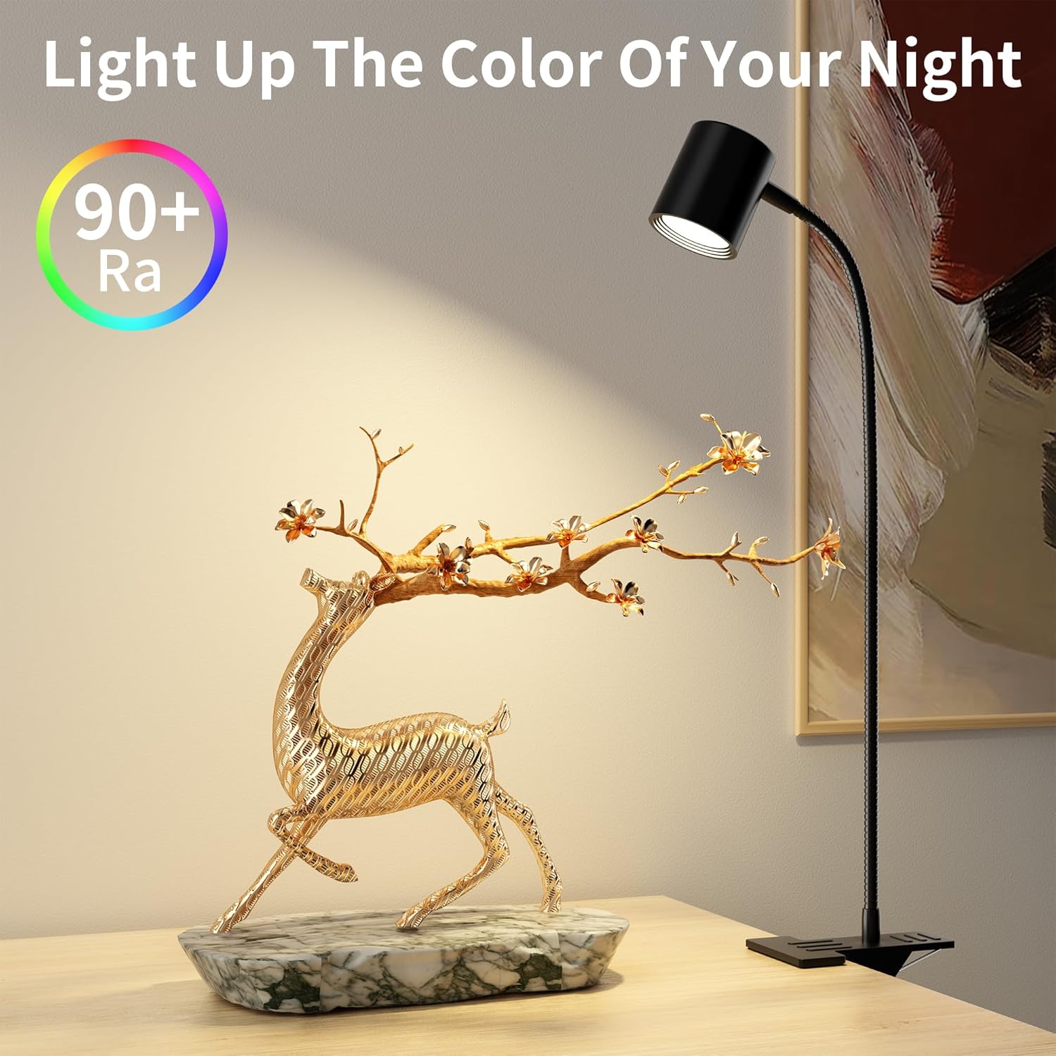 Dott Arts Reading Lamp – Blue-Light Blocking Bedside Light for Self-Care and Sleep Prep, 10 Brightness Levels