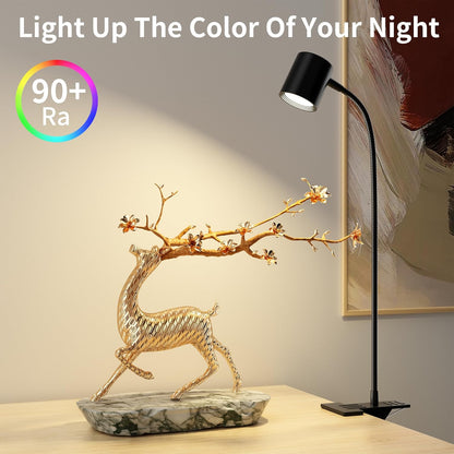 Dott Arts Reading Lamp – Blue-Light Blocking Bedside Light for Self-Care and Sleep Prep, 10 Brightness Levels