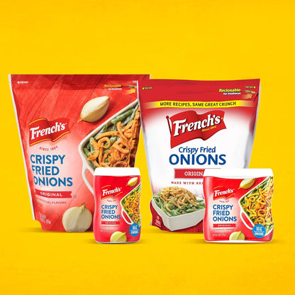 French's Original Crispy Fried Onions 24 oz – Crowd-Pleasing Holiday Gift for Family Food Lovers