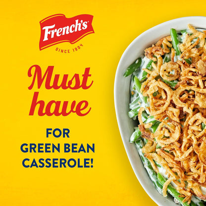 French's Original Crispy Fried Onions 24 oz – Crowd-Pleasing Holiday Gift for Family Food Lovers