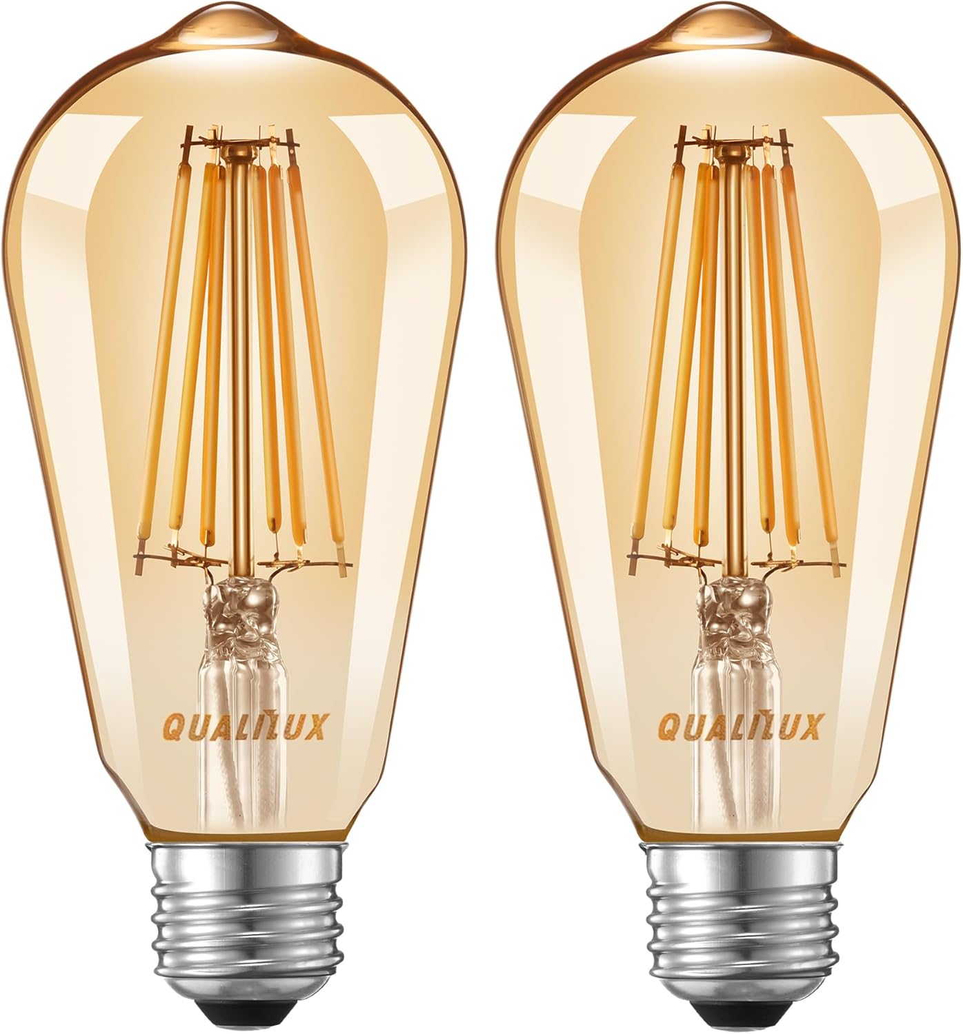 HQ-H027 Weather-Friendly Vintage Edison Bulbs for Backyard Patios, Decks, and Camp-Style Gatherings, 6.5W=60W