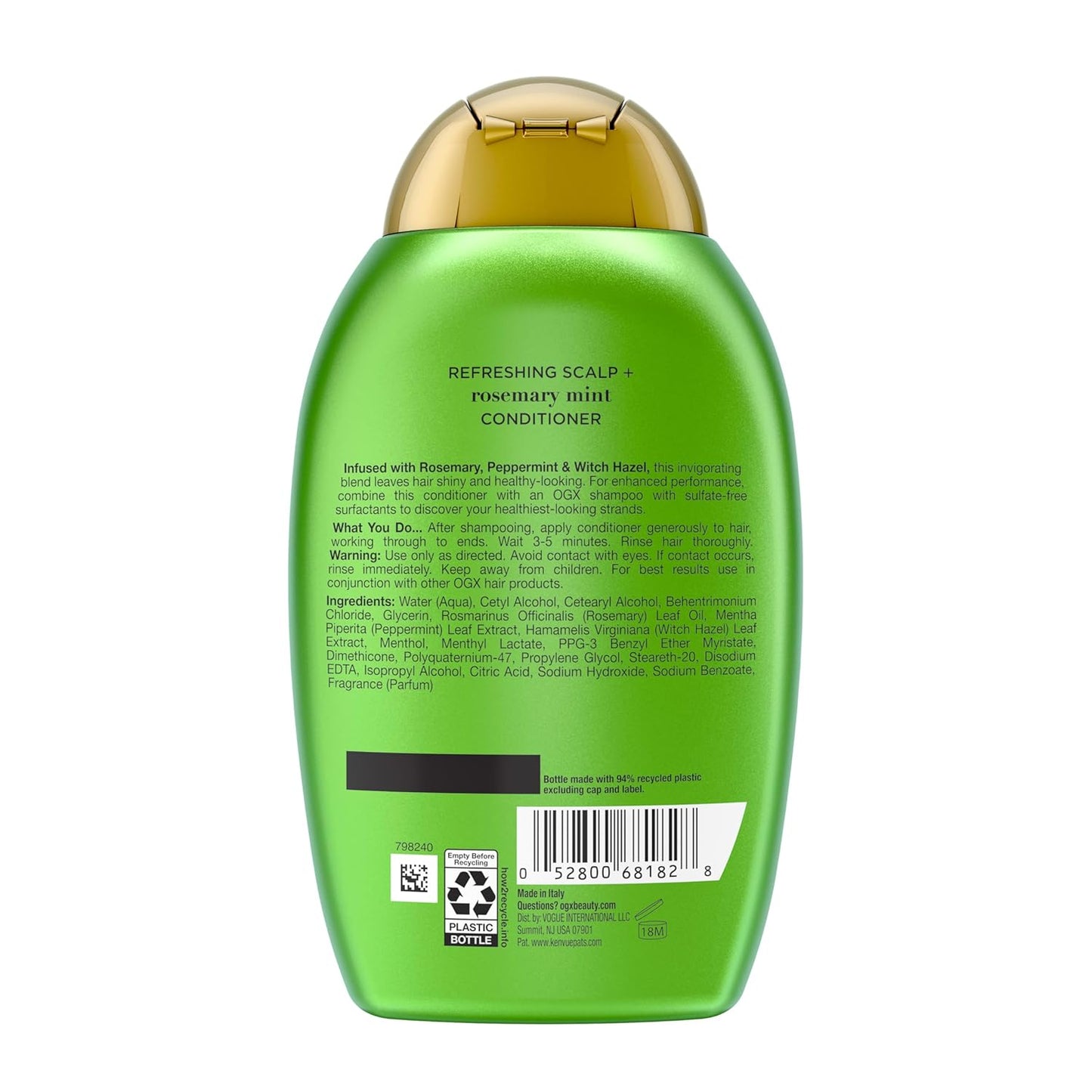 OGX Extra Strength Rosemary Mint Conditioner – Herbal Rosemary and Peppermint Scent for Meditation-Space Self-Care