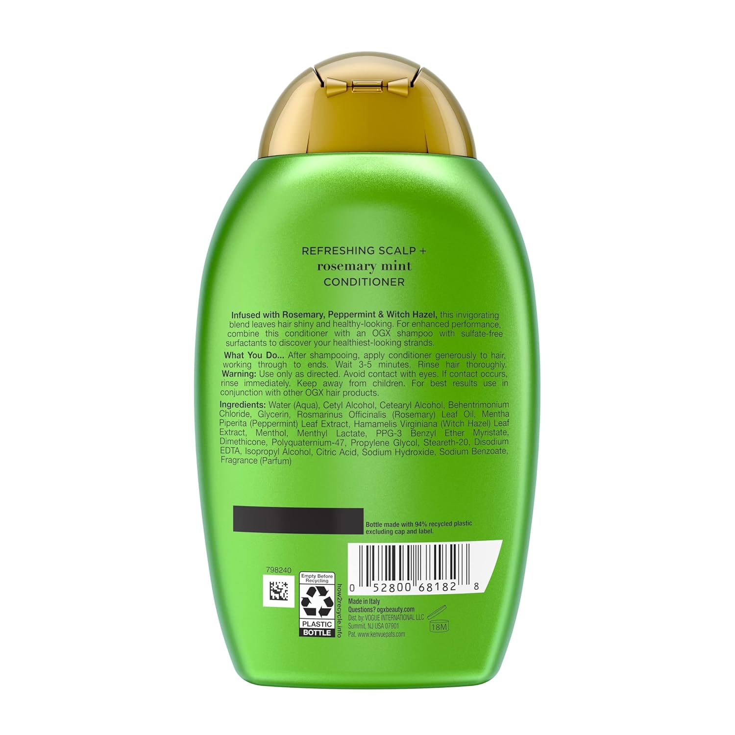 OGX Extra Strength Rosemary Mint Conditioner – Herbal Rosemary and Peppermint Scent for Meditation-Space Self-Care