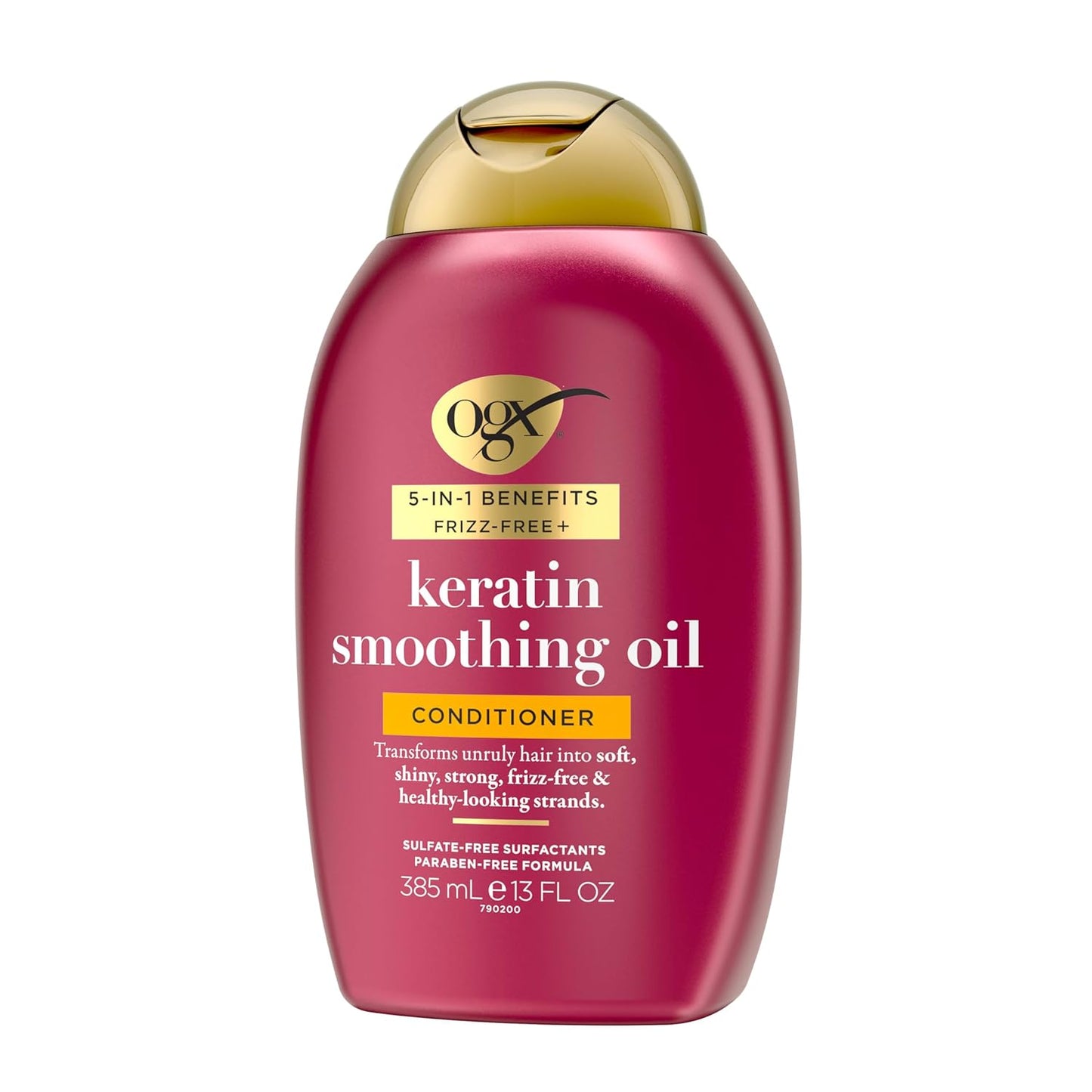 OGX Frizz-Free + Keratin Smoothing Conditioner – Premium Keratin and Argan Oil Blend for Salon Smoothness
