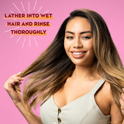 OGX Frizz-Free + Keratin Smoothing Oil Shampoo – Mother's Day Pampering Gift for Frizzy Hair, 13 Fl Oz