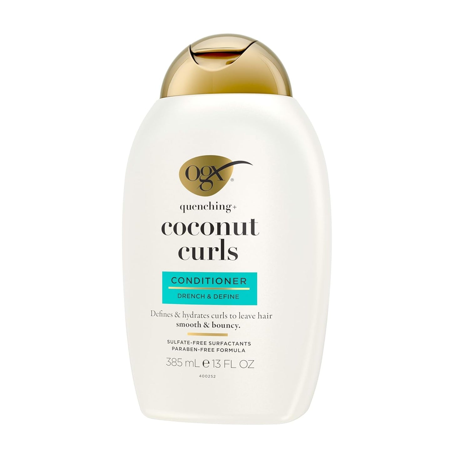 OGX Quenching + Coconut Curls Conditioner – Simple Curl Care for Uncluttered Vanities, 13 fl oz