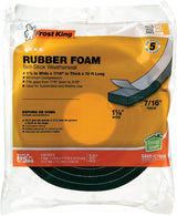 Frost King R338H Slim 3/8" Foam Weatherstripping, Tool-Free Installation for Intentional, Minimalist Home Upgrades