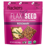 Flackers Organic Rosemary Flaxseed Crackers – Omega-3 Rich Crunch for Yoga and Recovery Snack Packs
