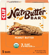 CLIF Nut Butter Bar Peanut Butter – Commuter Bag Snack for Long Commutes, 5-Pack