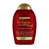 OGX Frizz-Free + Keratin Smoothing Conditioner – Premium Keratin and Argan Oil Blend for Salon Smoothness